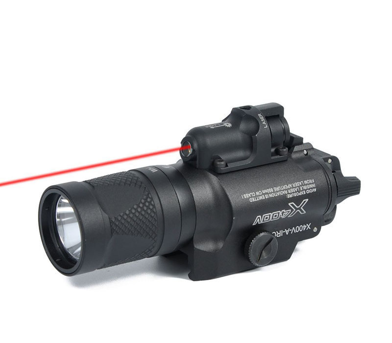Surefire X400V Flashlight White and IR Output With Red Laser BK